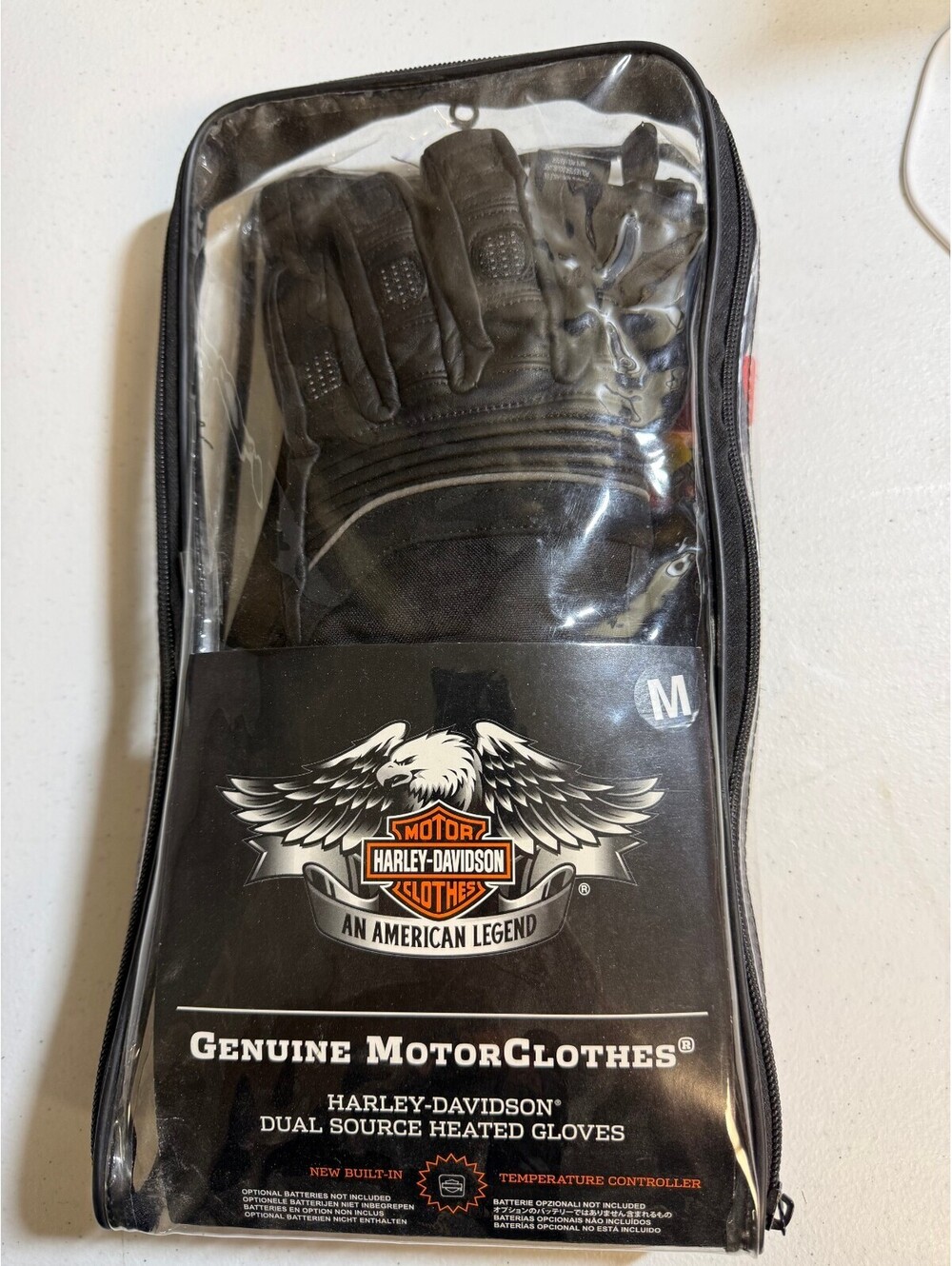 NEW Harley-Davidson Genuine MotorClothes Dual Source Heated Gloves Medium